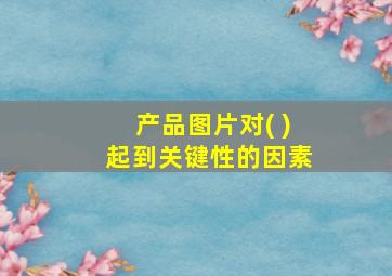 产品图片对( )起到关键性的因素